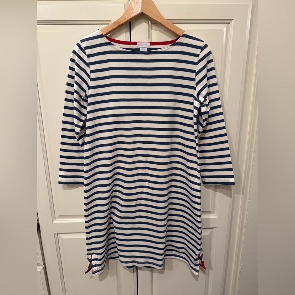 LAKE Pajamas Breton stripe dress
